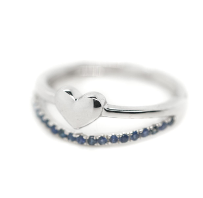 14k white gold emerald butterfly ring size 7 2