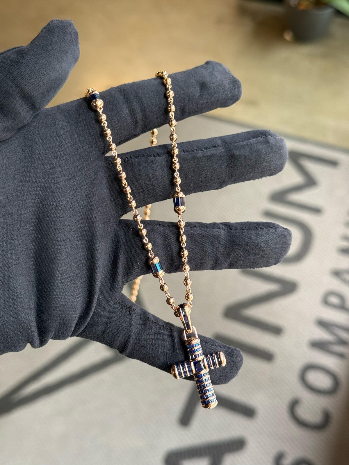 EZEIA Blue Dose Cross Pendant 3