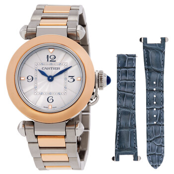 Cartier Pasha De Cartier Quartz Silver Dial Ladies Watch W2PA0007
