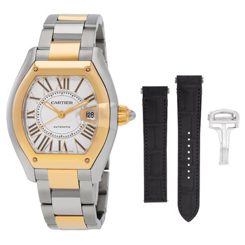 Cartier Roadster Large Model Automatic White Dial Watch W2RD0010