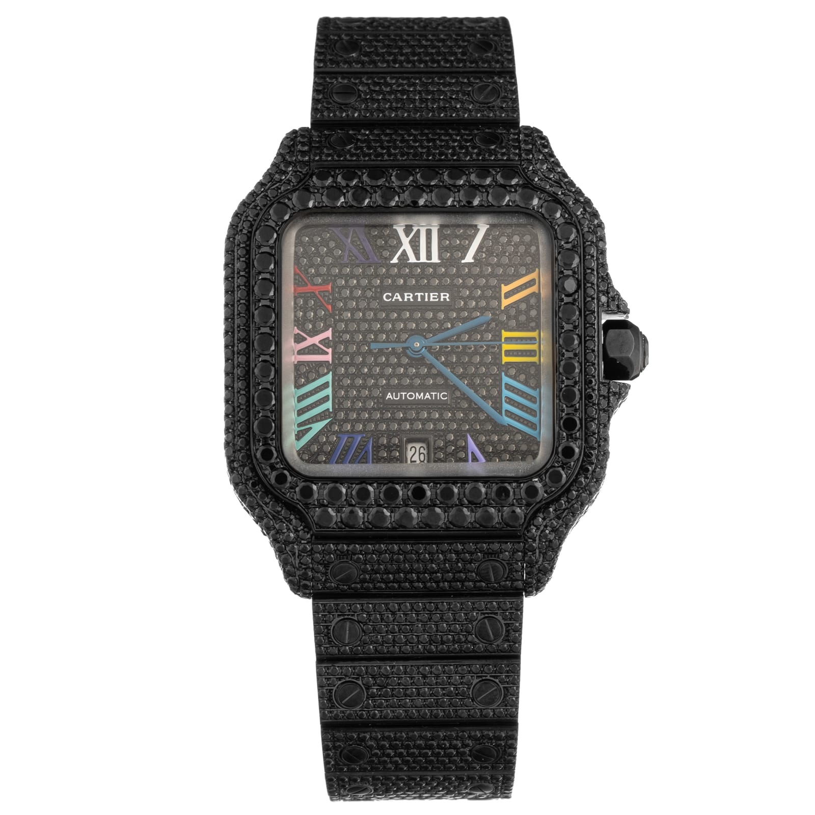 Cartier Santos Custom Black Diamond PVD