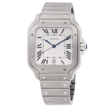 Cartier Santos De Cartier Titanium Large Model Automatic White Dial Watch WSSA0089