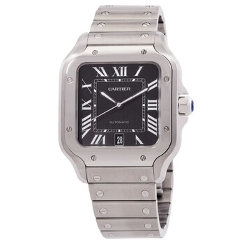 Cartier Santos Large Model Automatic Black Dial Men's Watch WSSA0096