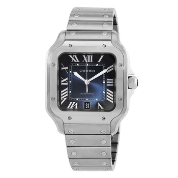 Cartier Santos Large Model Automatic Blue Dial Men's Watch WSSA0071
