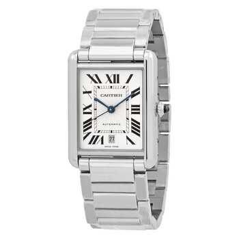 Cartier Tank Automatic Silver Dial Men's Watch WSTA0053
