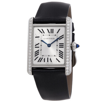 Cartier Tank Quartz Diamond Silver Dial Ladies Watch W4TA0030