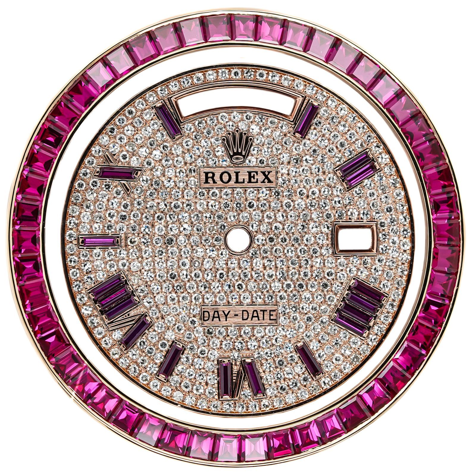 Day-Date Paved Dial Ruby Bezel Set
