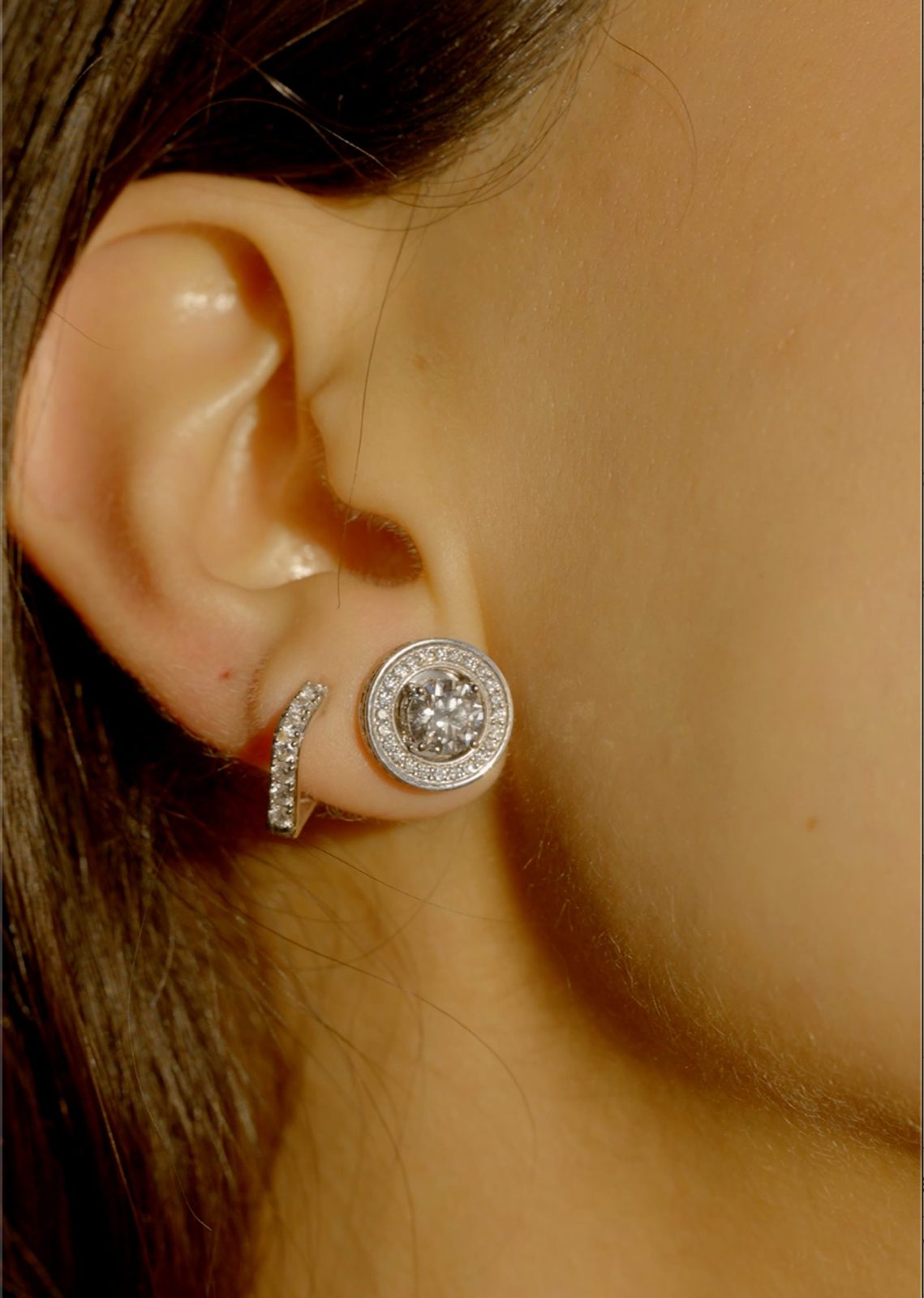 EZEIA Eclipse Diamond Earrings