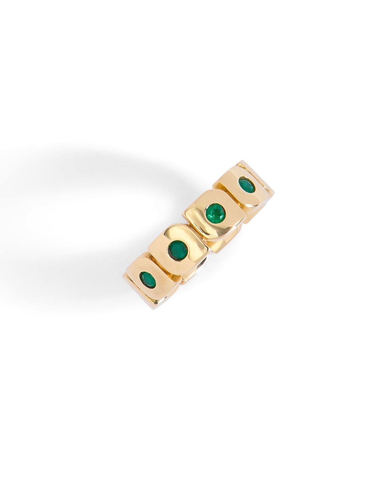 EZEIA Logograph Emerald Ring