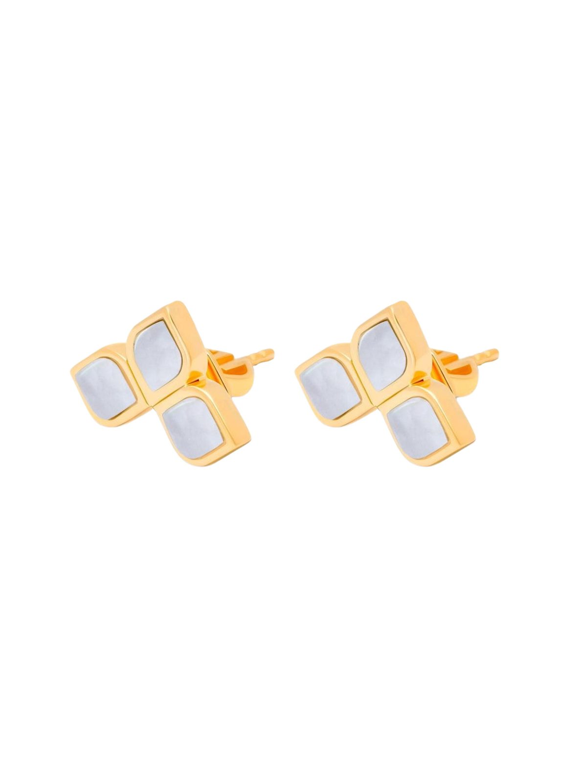 EZEIA Zellige Mother of Pearl Studs
