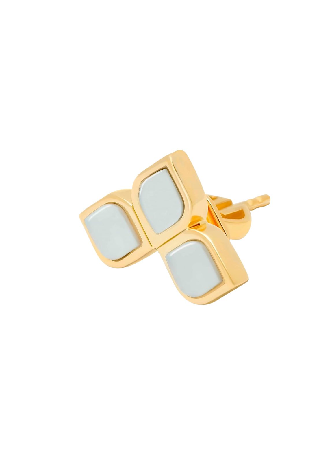 EZEIA Zellige Mother of Pearl Studs 2