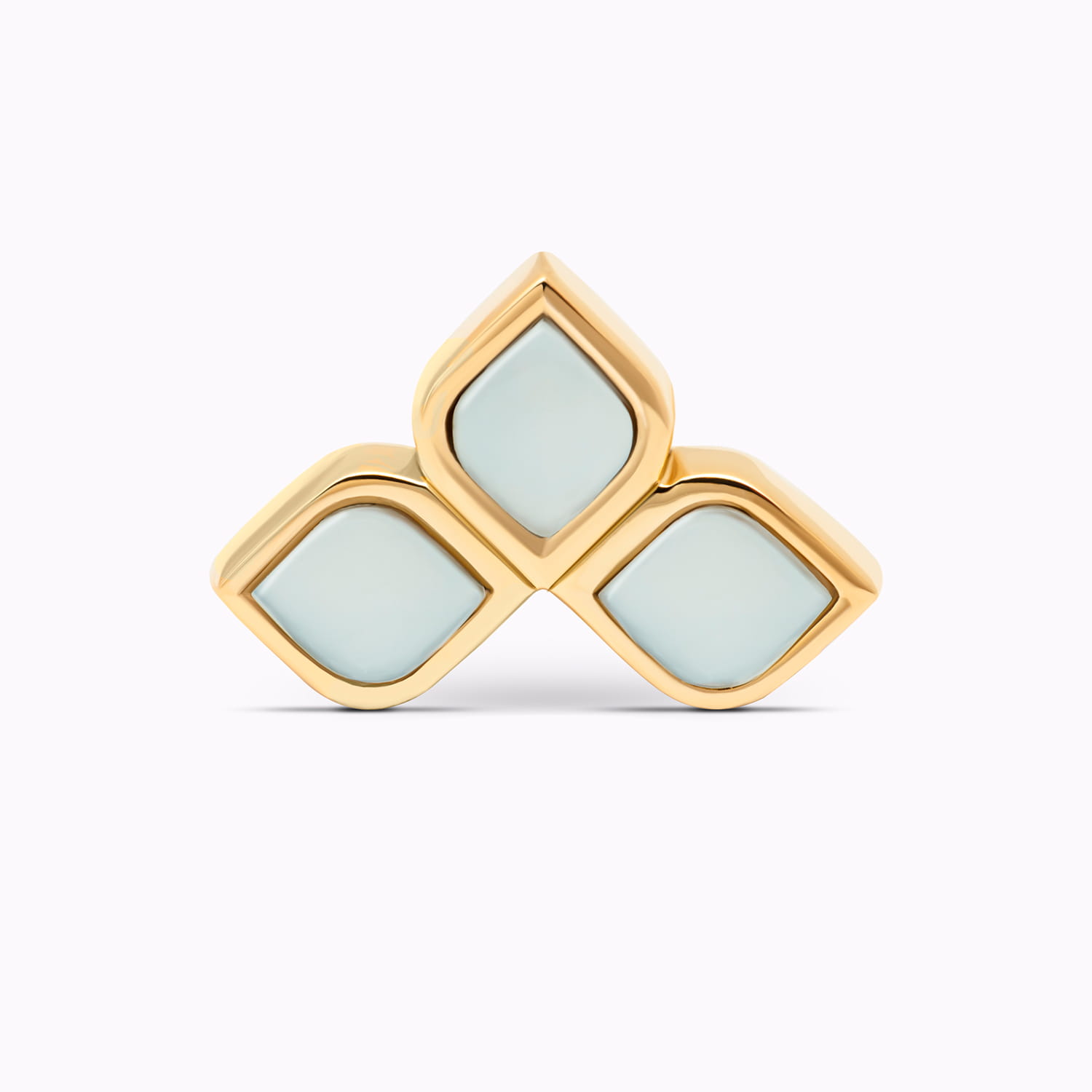 EZEIA Zellige Mother of Pearl Studs 4