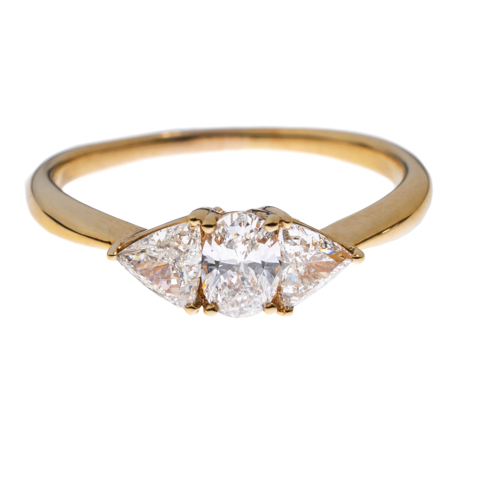 Gold Oval Diamond Ring