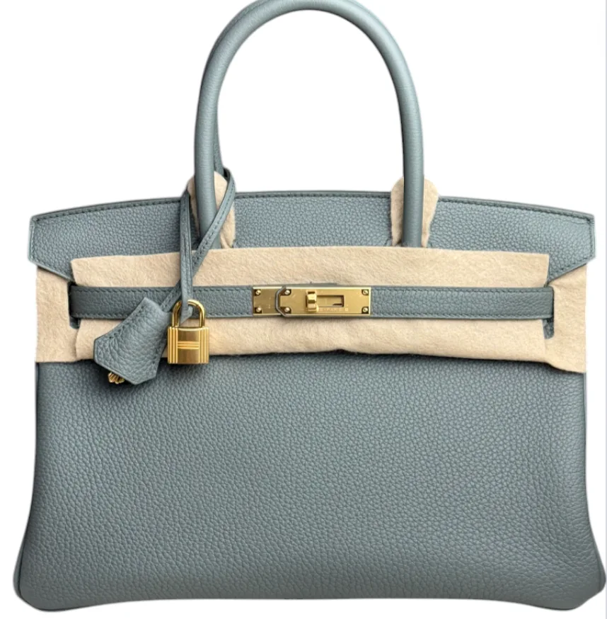 Hermes Handbags  Birkin 30 Togo Vert Amande Gold Hardware 2