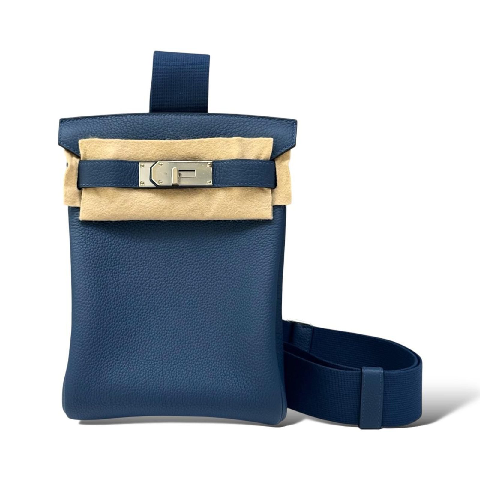 Hermes Handbags Hac A Dos PM Bleu Tie Togo Palladium Hardware