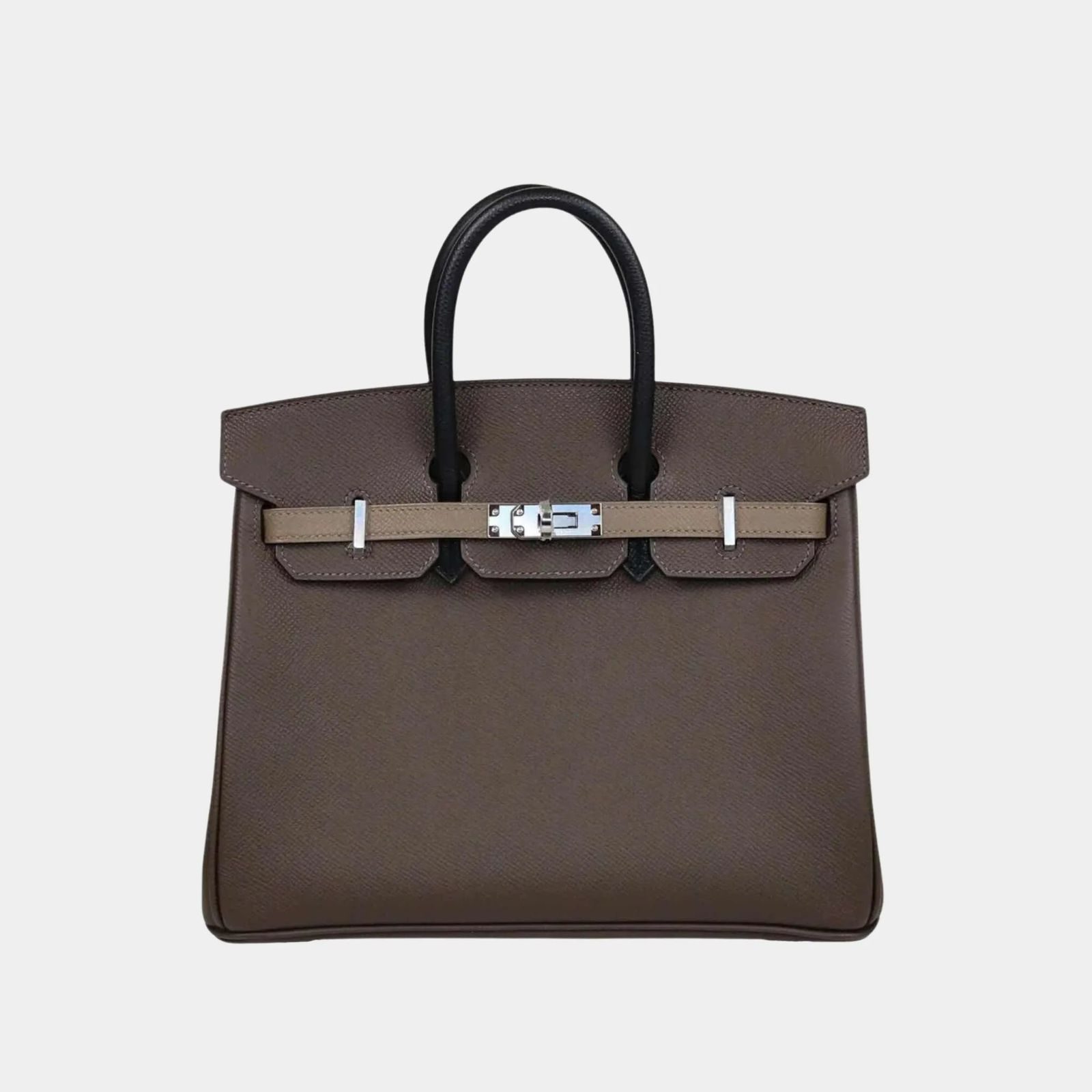 Hermes Handbags Hermes Handbags Birkin 25 Tricolor Etoupe/Ecorce/Nata Palladium Hardware