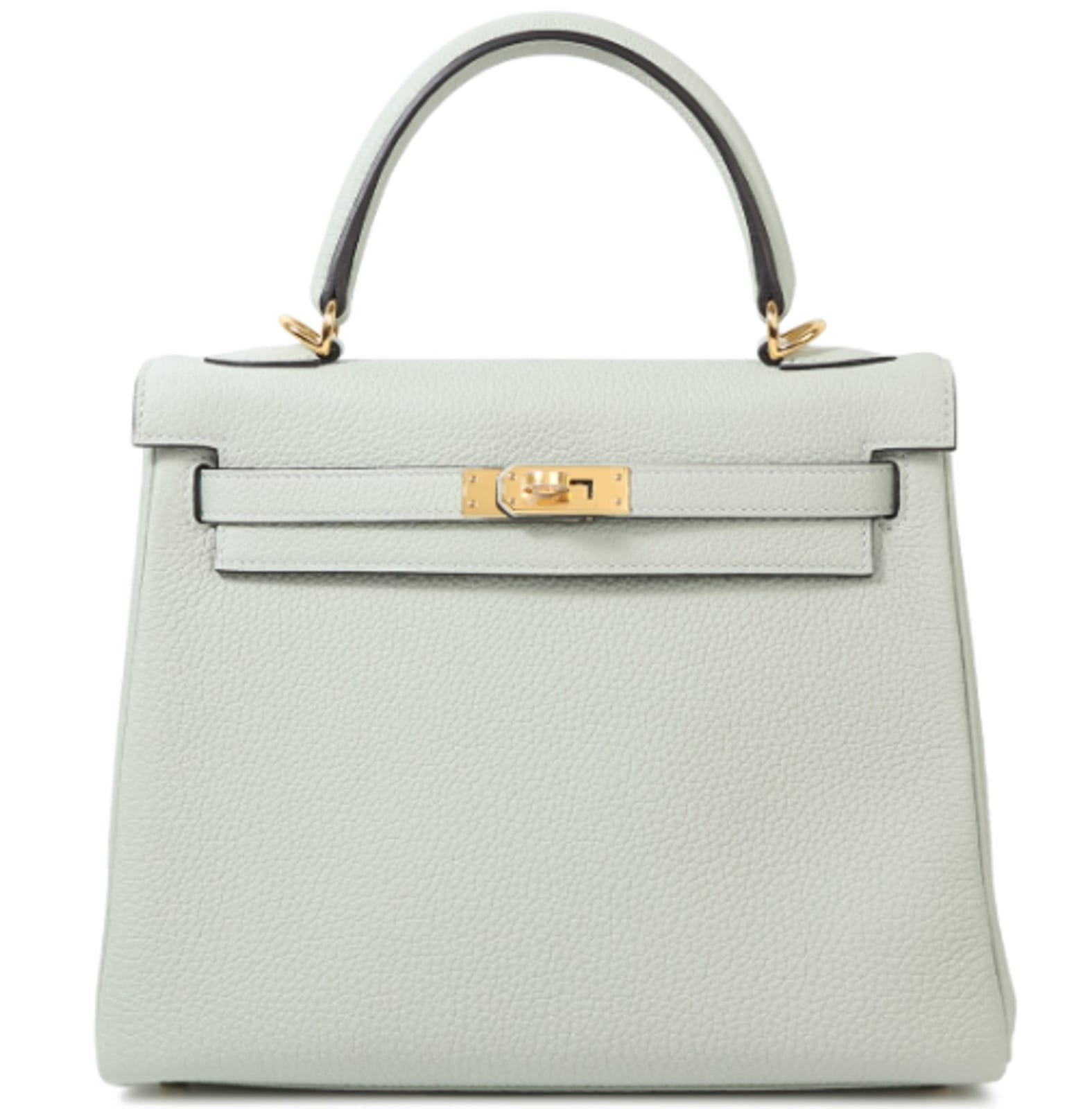 Hermes Handbags Kelly 25 Gris Neve Togo Gold Hardware
