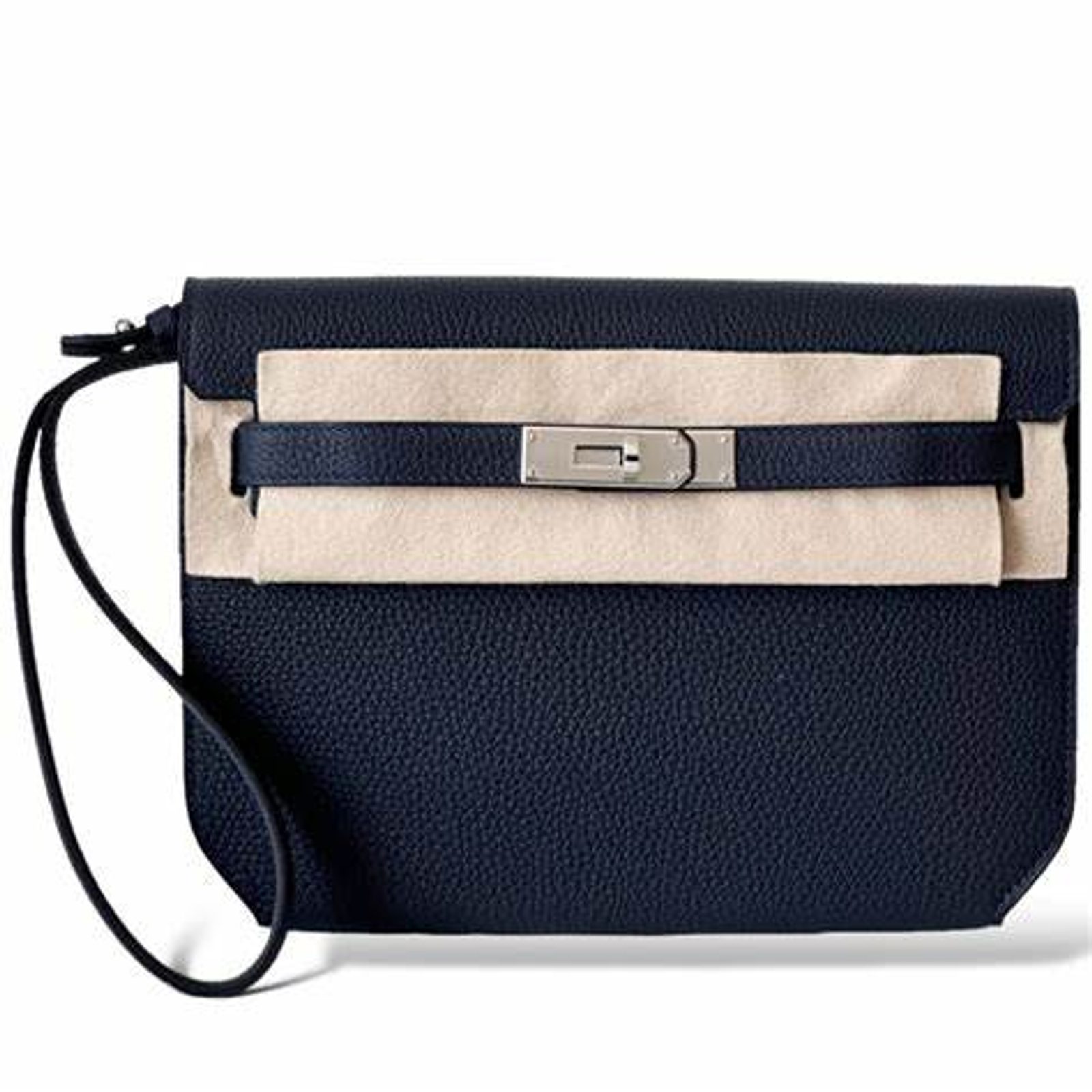 Hermes Handbags Kelly 25 Depeche Togo Blue Nuit