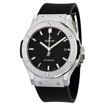 Hublot Classic Fusion Automatic Black Dial Black Rubber Men's 45mm Watch 511.NX.1171.RX