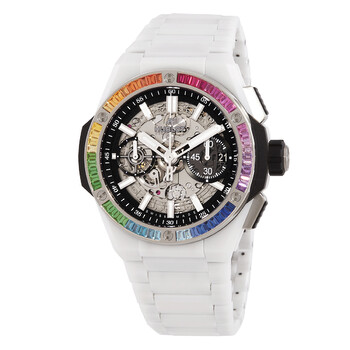 Hublot White Ceramic Rainbow Bezel Limited to 18 Automatic Watch 451.HX.1120.HX.4099.YOS