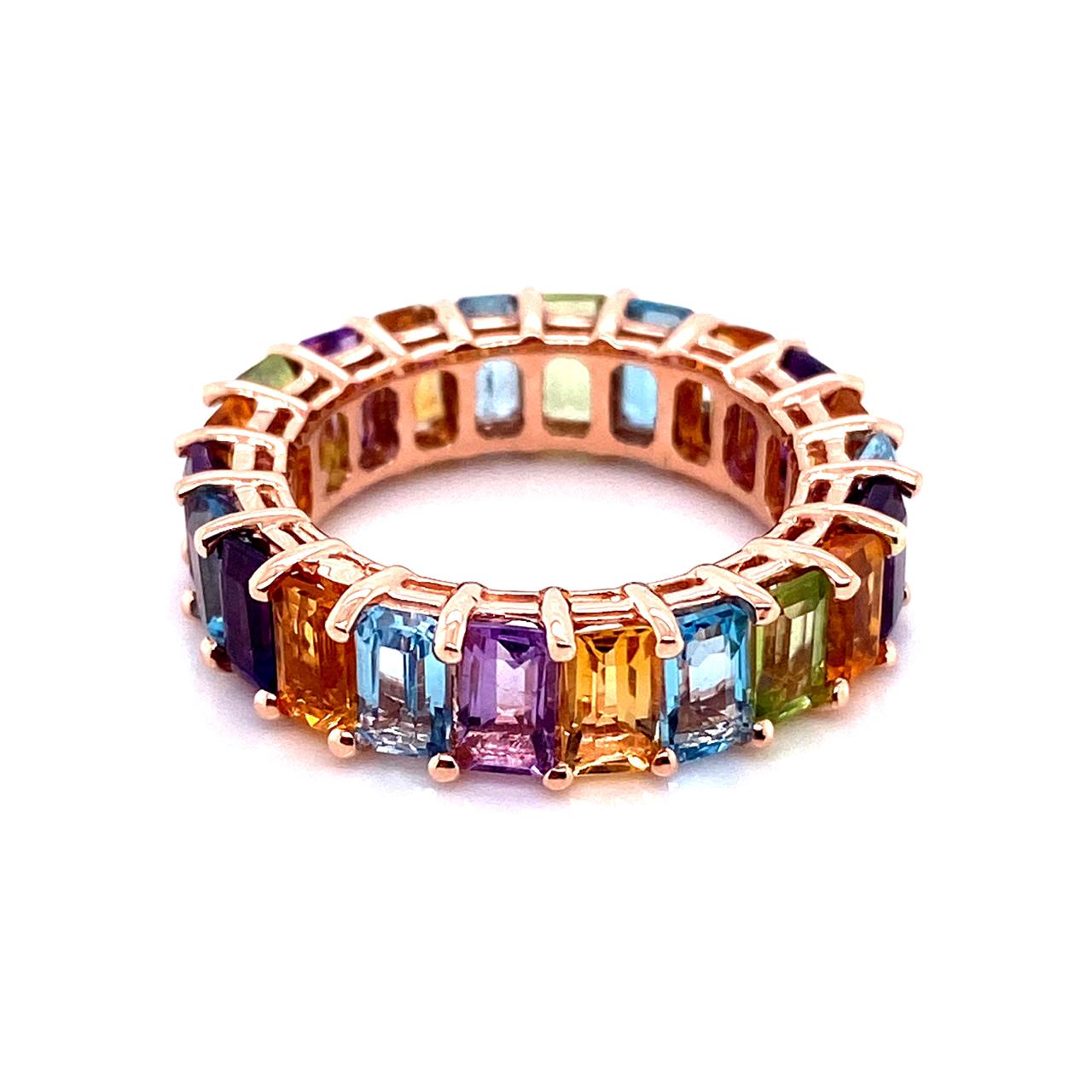 Multi Colored Sapphire Band