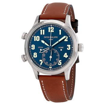 Patek Philippe Calatrava Pilot Travel Time 18kt White Gold Automatic Men's Watch 5524G-001
