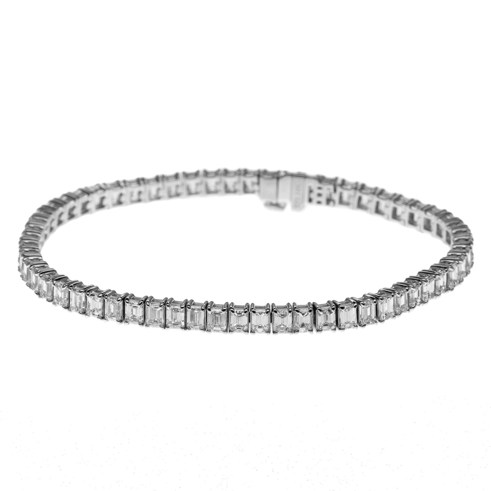 Platinum Jewelry Baguette Bracelet