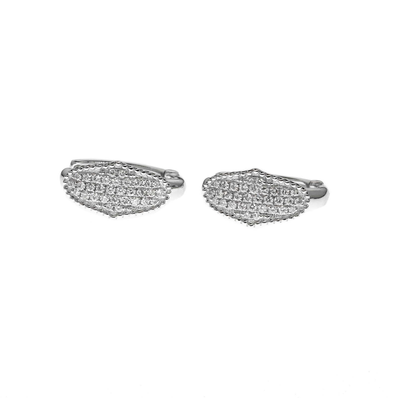 Platinum Jewelry Diamond Hoop Earrings