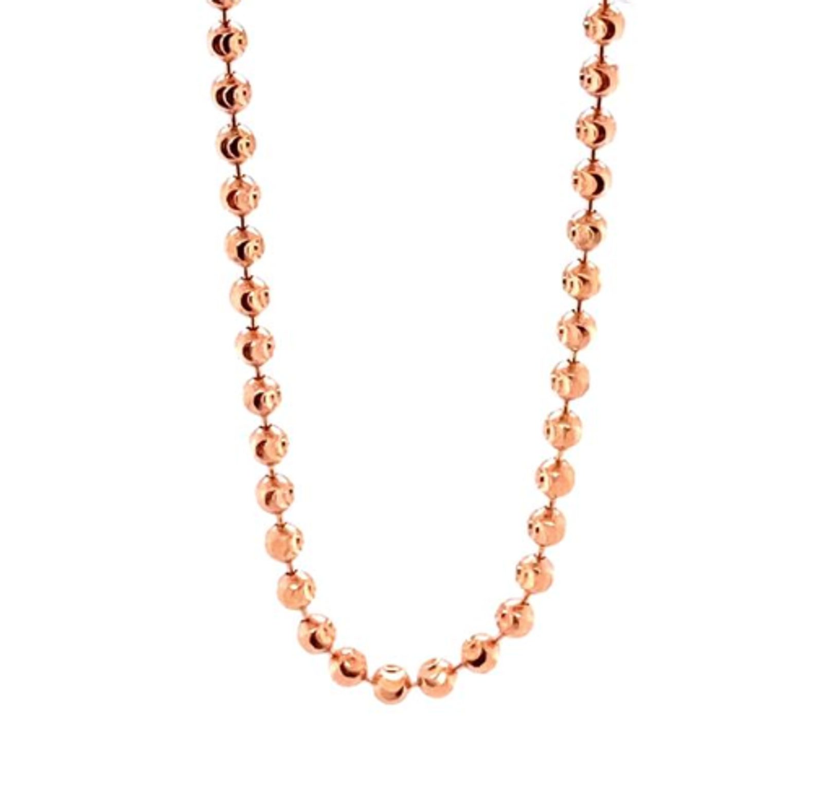 Platinum Jewelry Rose Gold Bead Chain