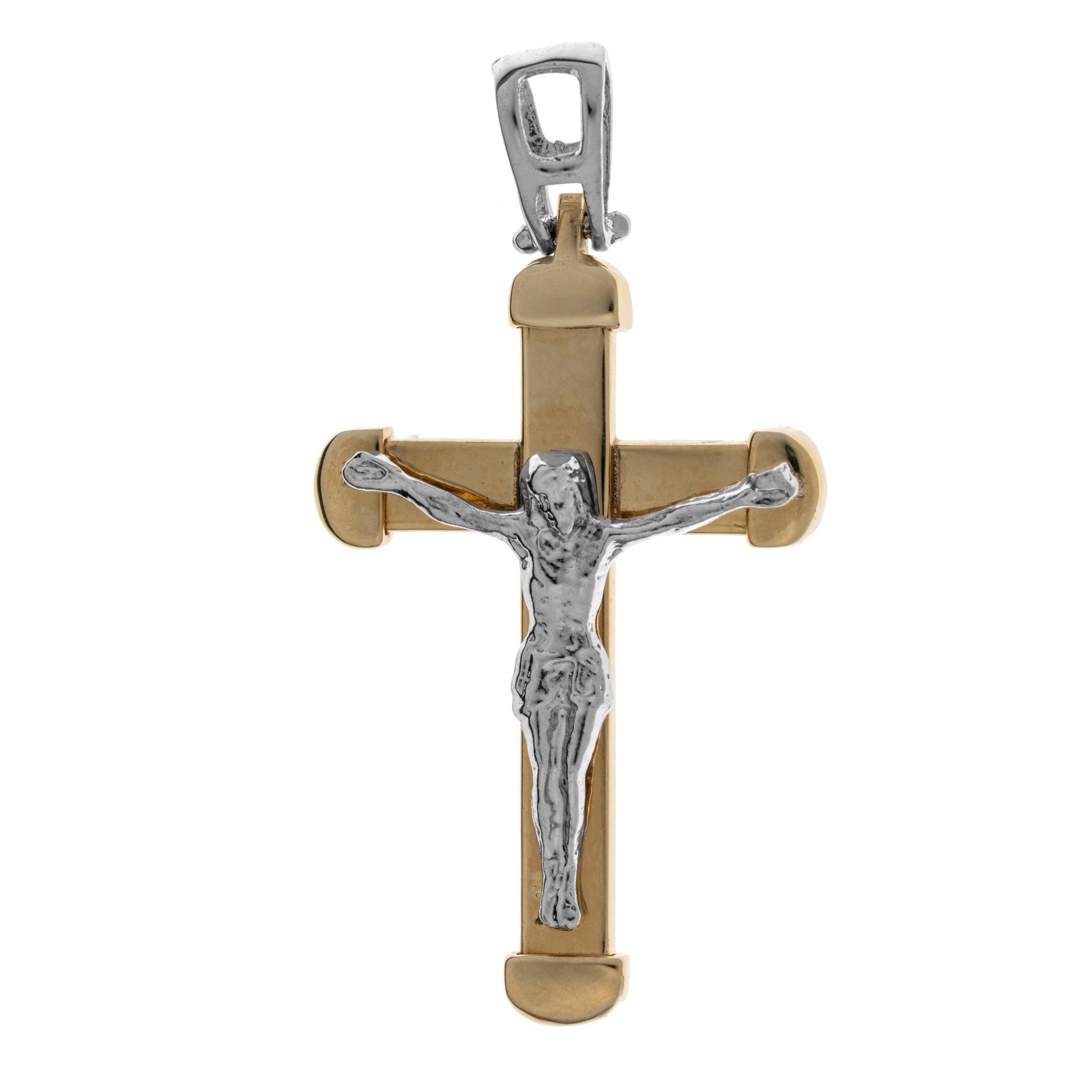 Platinum Jewelry Two Tone Crucifix