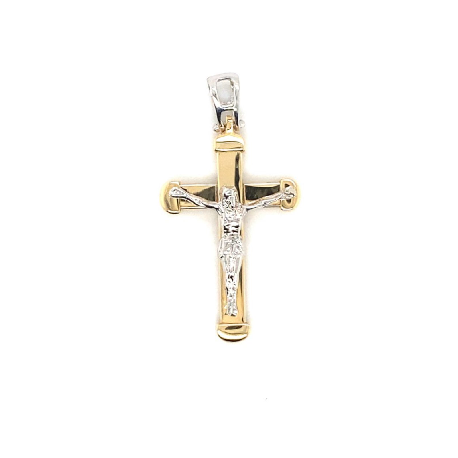 Platinum Jewelry Two Tone Crucifix 2