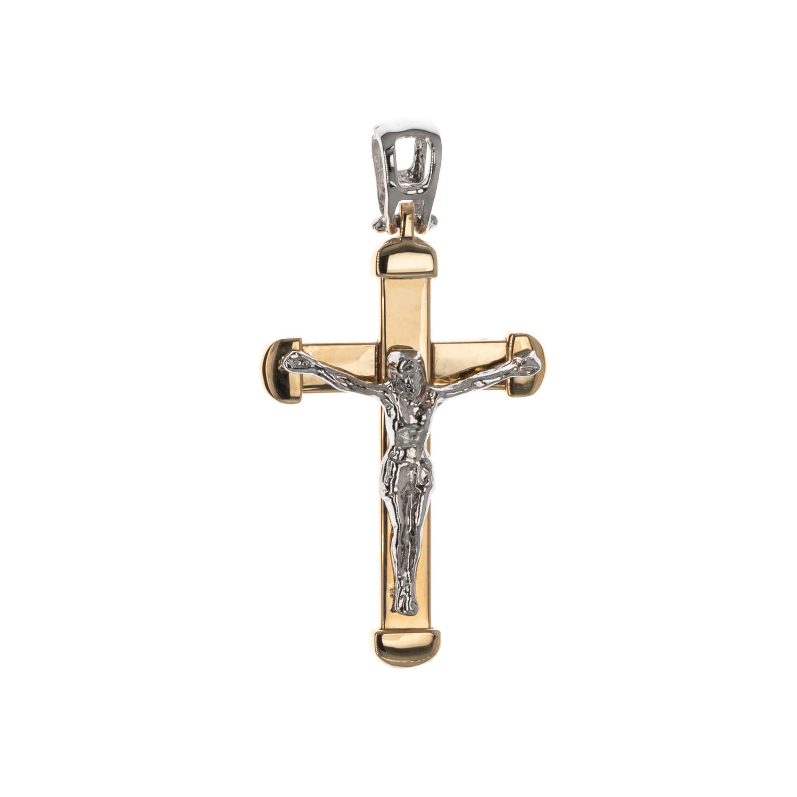 Platinum Jewelry Two Tone Crucifix 3