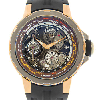 Richard Mille Manual Winding Tourbillon Worldtimer Hand Wind Men's Watch RM58-01