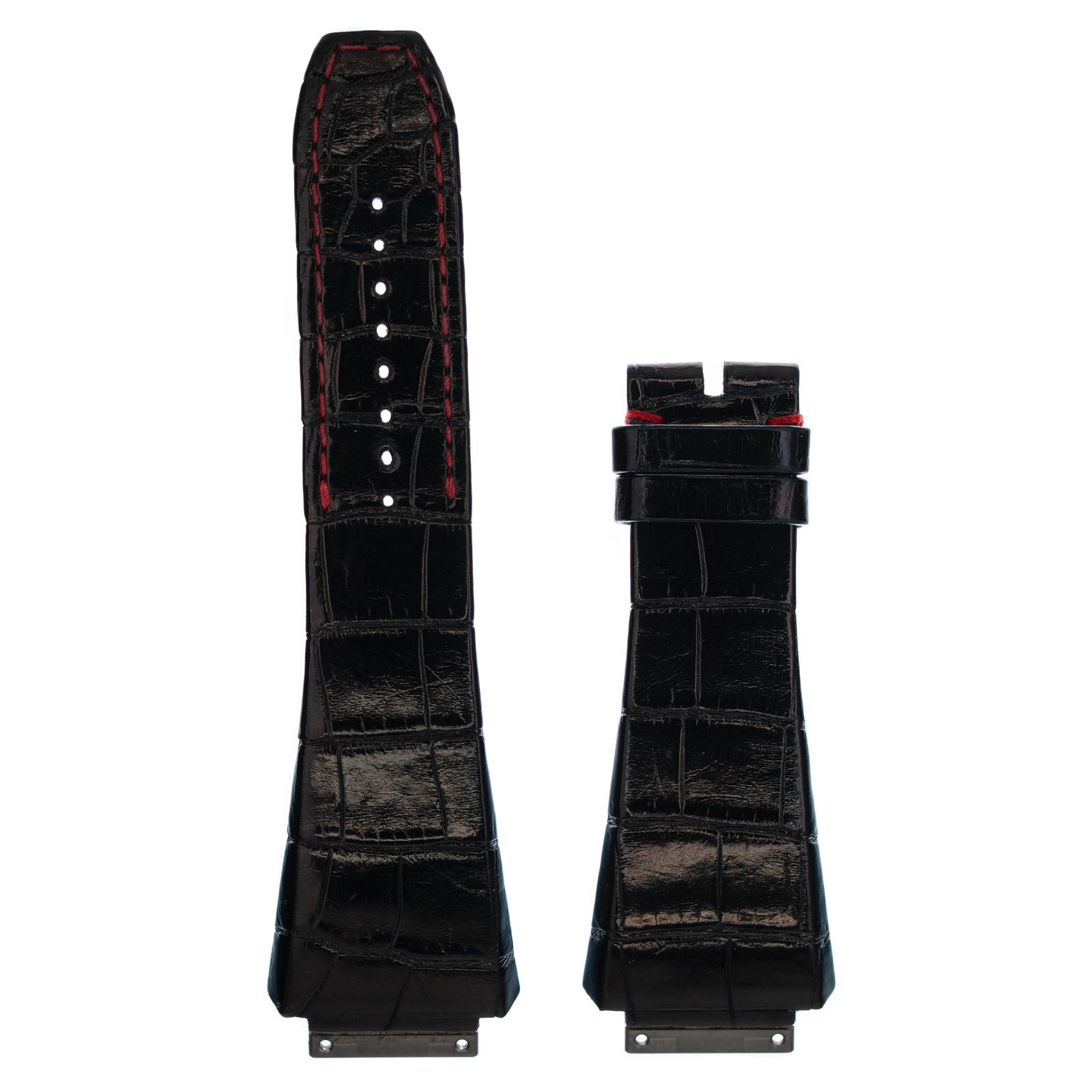 Richard Mille RM Black Leather Red Lining Strap 2