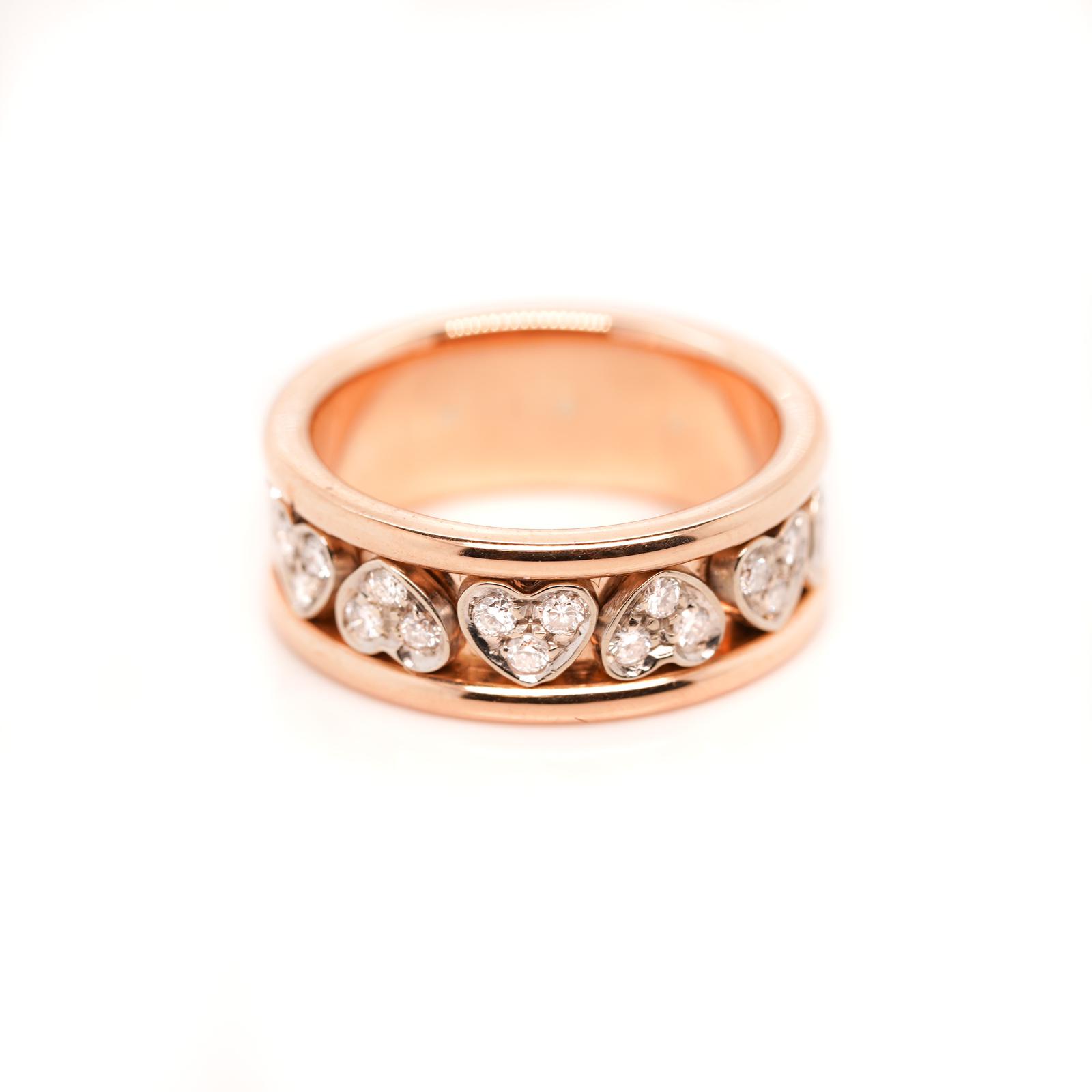 Rose Gold Diamond Heart Ring 2
