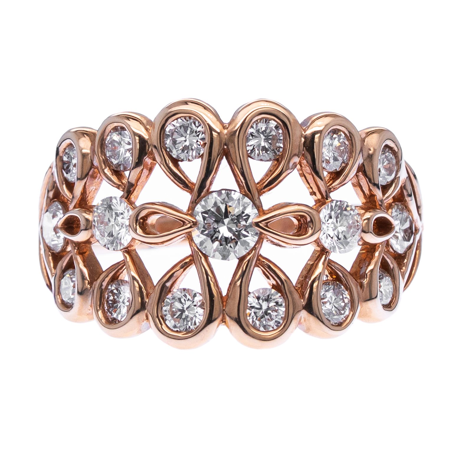 Rose gold diamond ring