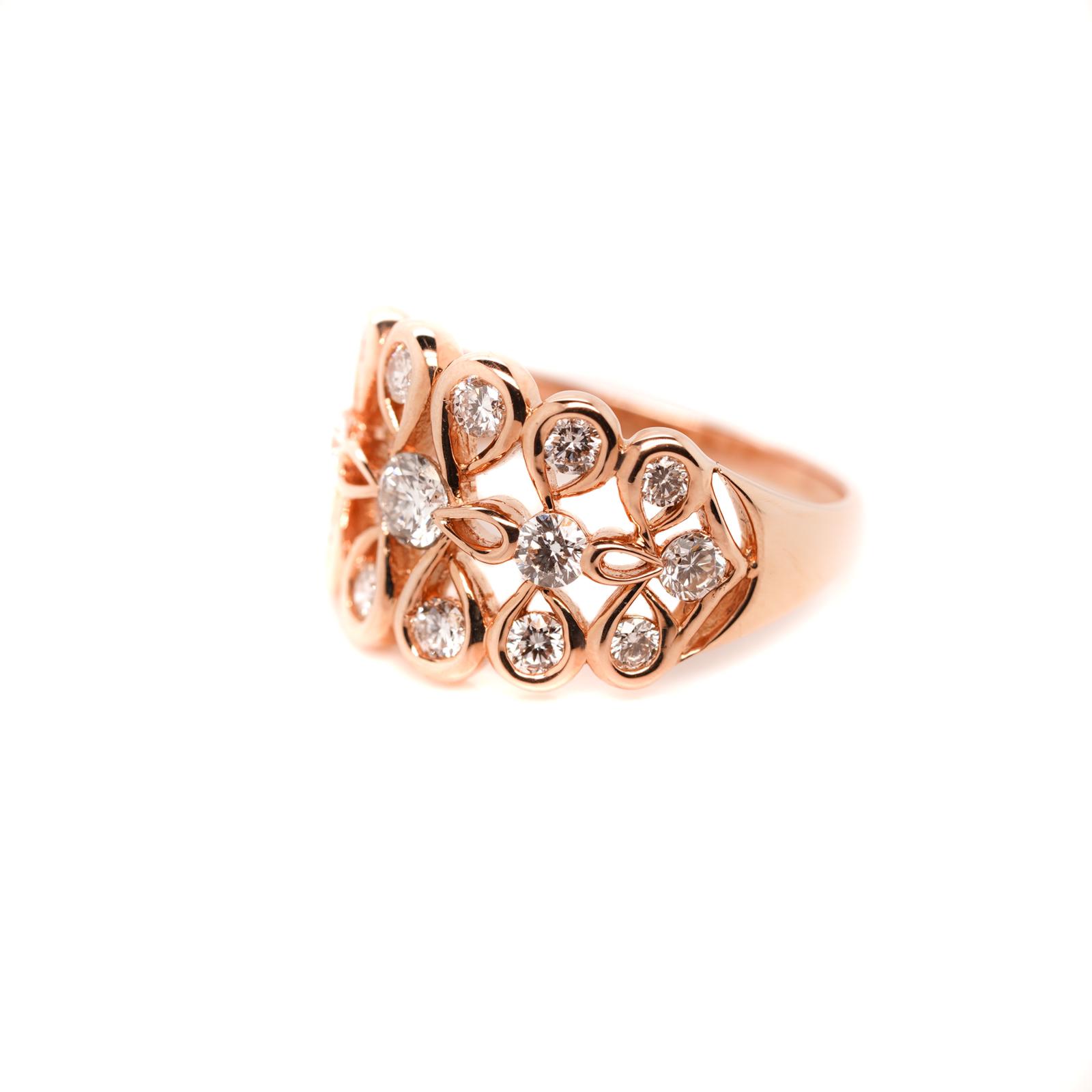 Rose gold diamond ring 2