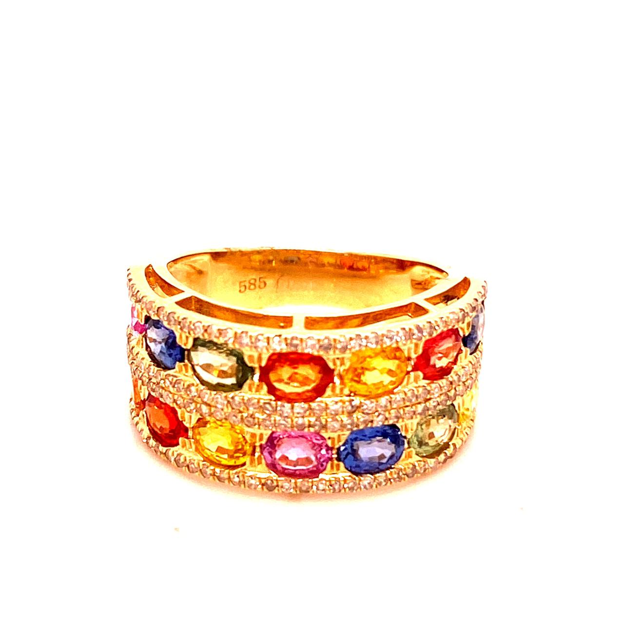Two Line Diamond Ring