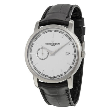 Vacheron Constantin Traditionelle Automatic Silver Dial Black Leather Men's Watch 87172000G-9301