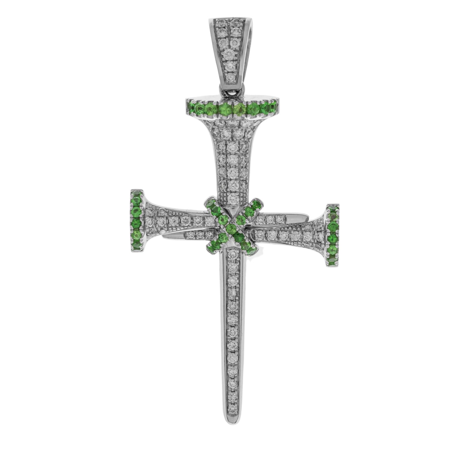White Gold Cross Charm