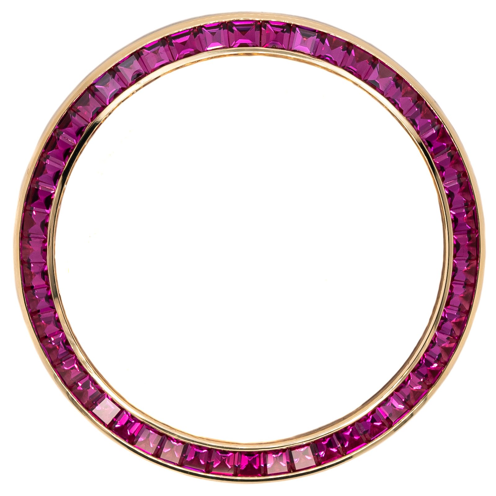 Yellow Gold Ruby Bezel and Diamond Pave 2